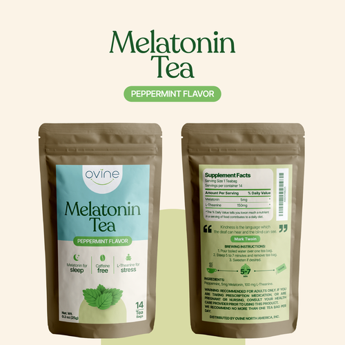 Relaxation design with the title 'Packaging for a relaxing tea'