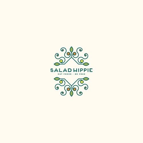 Hippie design with the title 'Fun logo concept for Salad Hippie'