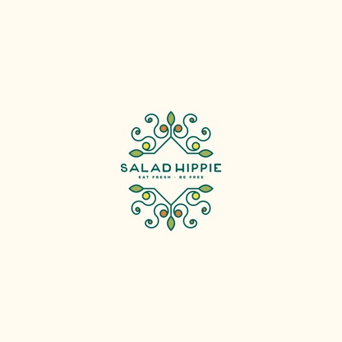 Healthy logo with the title 'Fun logo concept for Salad Hippie'