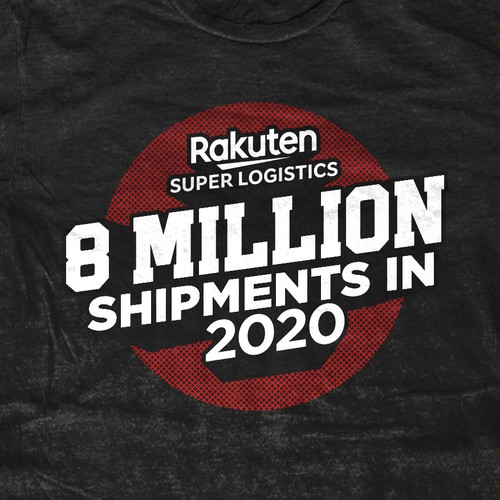 Distressed t-shirt with the title 'rakuten'