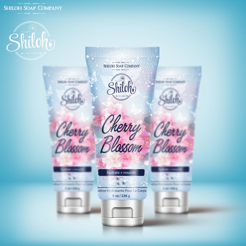 Tube packaging with the title 'Cosmetics Company Needs New Elegant Product Packaging For Lotion Tube.'