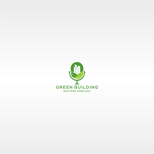 Microphone logo with the title 'Green Building Matters Podcast'