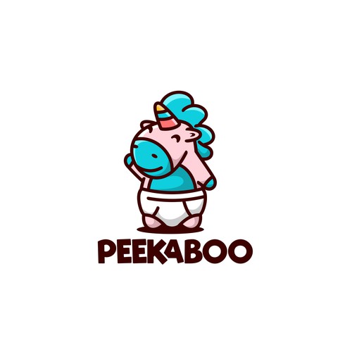 Diaper design with the title 'Unicorn Logo'