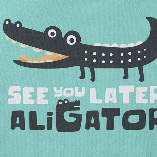 Lettering t-shirt with the title 'See you later alligator'