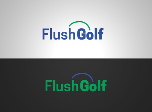 Illustrator design logo with the title 'Flush Golf'