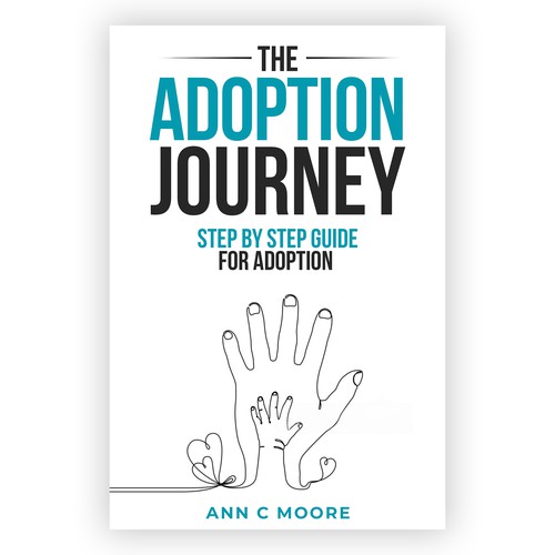 Family book cover with the title 'The Adoption Journey eBook cover design'