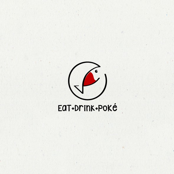 Wine glass logo with the title 'Fish restaurant and bar'