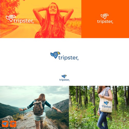 Travel logo with the title 'Trip'