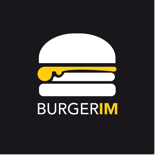 黑色背景标志的标题“BURGERIM”