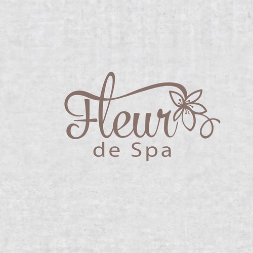 Flower logo with the title 'Logo design for spa business'