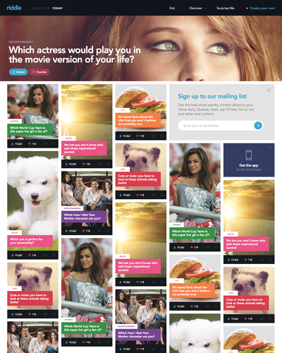 Vibrant website with the title 'Homepage Design - Social Content Platform - Best Designers Only'