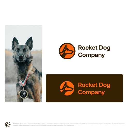 K9 design with the title 'Rocket Dog Company'