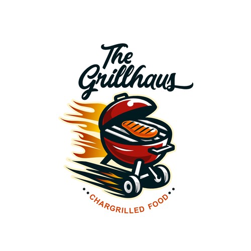 Food truck design with the title 'The Grillhaus'