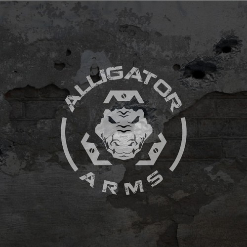 Alligator logo with the title 'Alligator Arms logo contest'