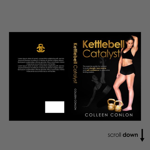 Fitness book cover with the title 'Kettlebell Catalyst | Book Cover | Option 01'