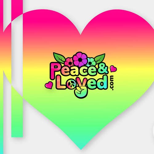 Lovely logo with the title 'Peace&Loved'