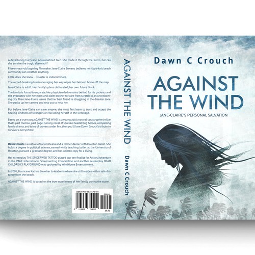 Girl book cover with the title ' A cover of a natural catastrophe thriller novel '