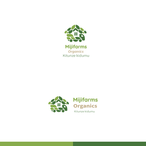 Organic food logo with the title 'Mijifarms orgnics '