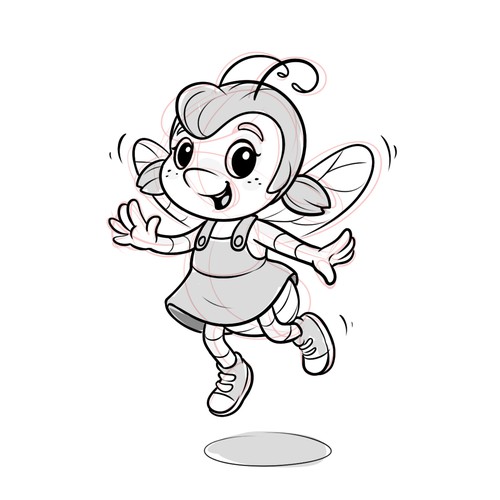 Bug design with the title 'Little bug character'