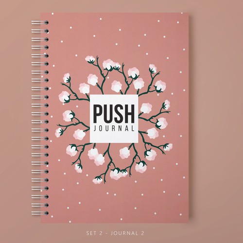Branding illustration with the title 'PUSH Journal'