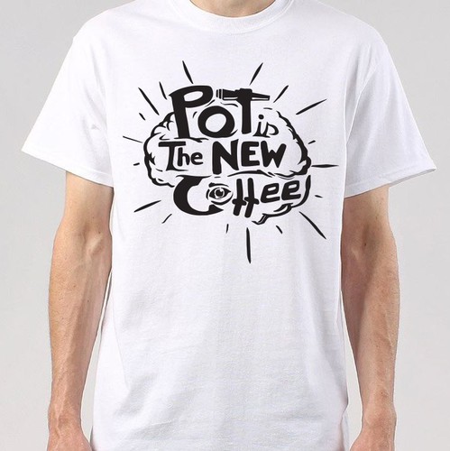 Pot design with the title 'Pot is the New Coffee- T-shirt'