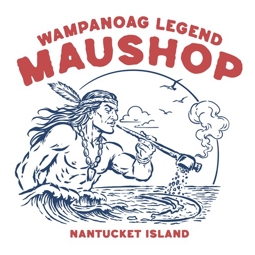 Beach t-shirt with the title 'T-shirt design for Maushop '