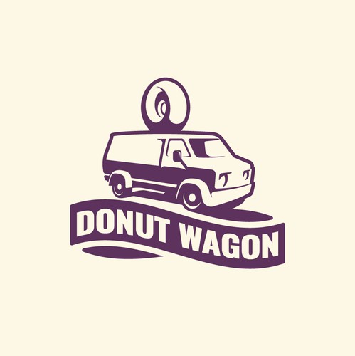 Donut design with the title 'Donut Van logo'