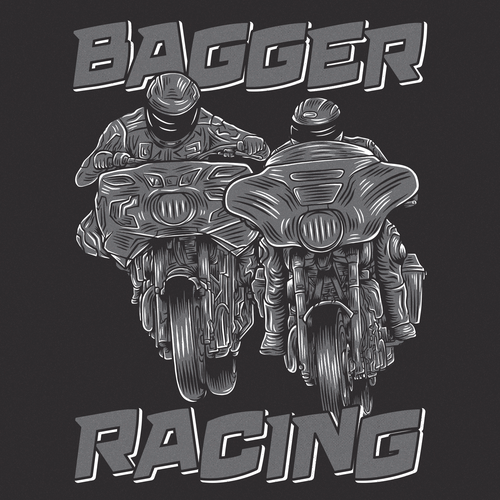 Motorsport design with the title 'Racing brand shirt illustration'