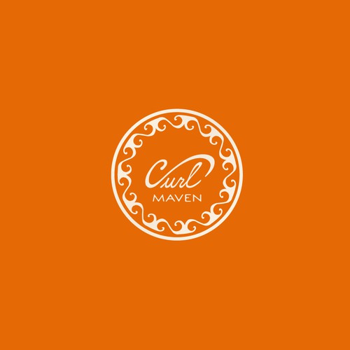 Curly logo with the title 'Curl Maven logo design'