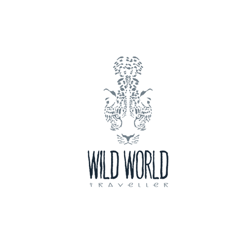 Leopard logo with the title 'adventure wildlife travel logo '