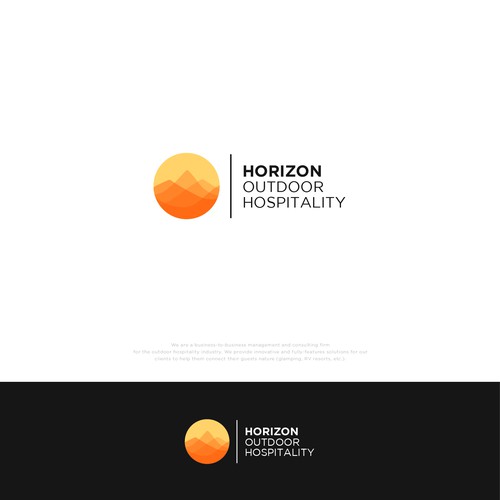 Mountain logo with the title 'Bold Outdoor Hospitality Logo Design'