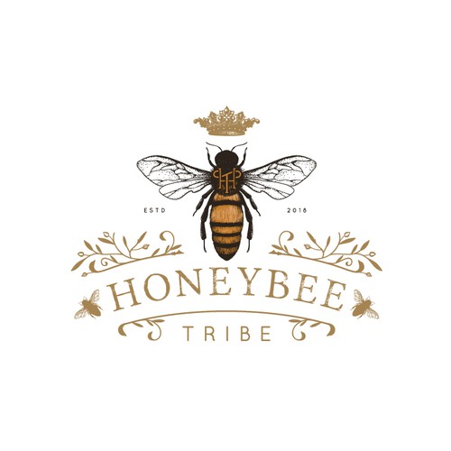 honey bee logo design