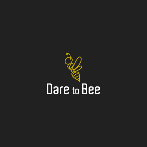 Line art logo with the title 'logo concept for Dare to Bee'