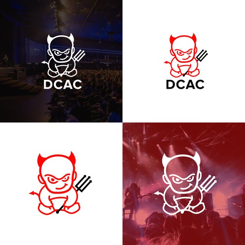 Devil logo with the title 'Line-art Baby Devil Logo'