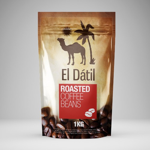 Shop packaging with the title 'Poster/Bag for Coffee Beans'