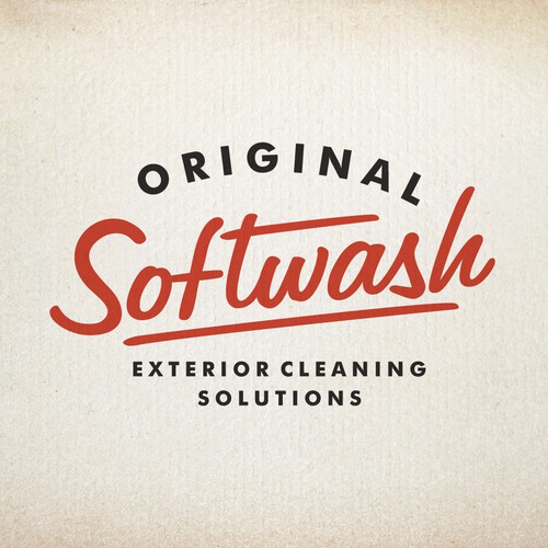 Retro logo with the title 'original softwash'