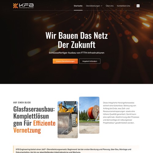 Infrastructure design with the title ' KFB Engineering GmbH | Construction company'