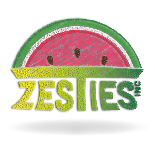 Watermelon logo with the title 'Logo For Zesties'