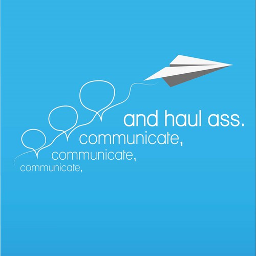 Paper plane design with the title 'motivational poster '