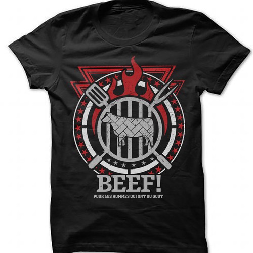 Creative t-shirt with the title 'beef tshirt'