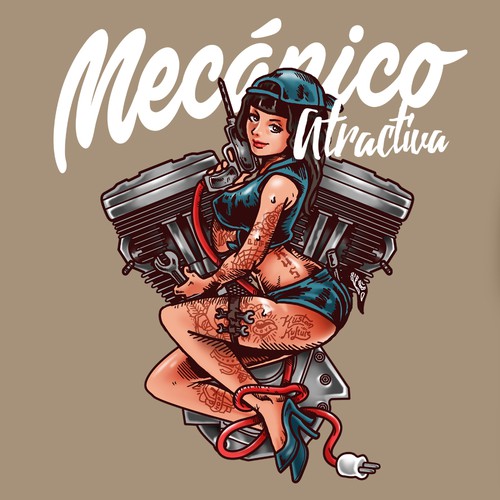 Classic t-shirt with the title 'vintage rock n roll style pinups'