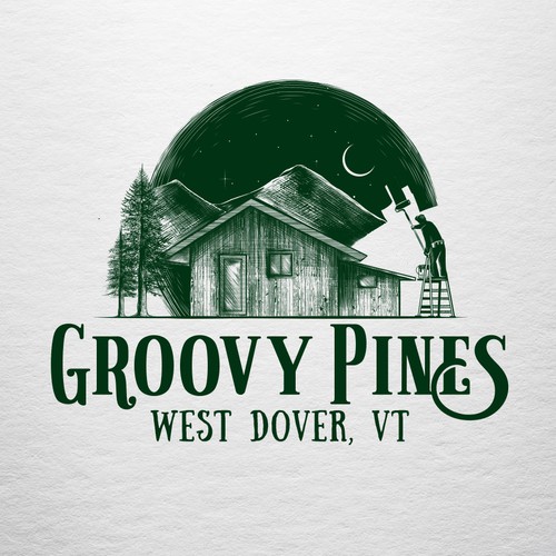 Fantasy design with the title 'Groovy Pines'