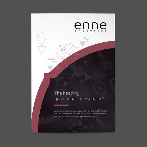 Statistics design with the title 'AI bi-fold brochure'