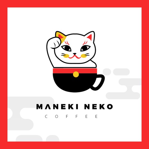 Cat brand with the title 'Maneki-Neko Coffee'