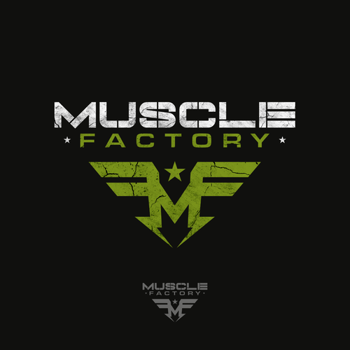 Military design with the title 'Logo design for Muscle Factory'