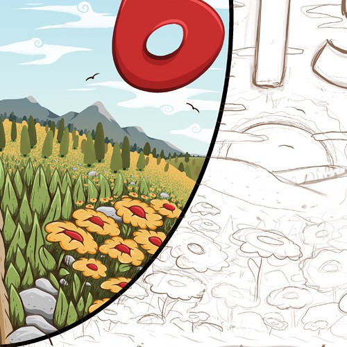 Conceptual artwork with the title 'Illustration for kids (concept)'