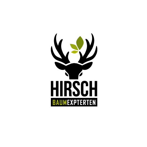 Antler design with the title 'Hirsch-Baumexperten'