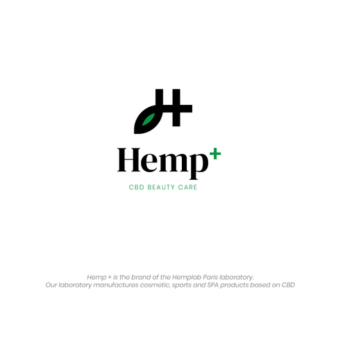 Product brand with the title 'Minimal Hemp CBD beauty product logo'