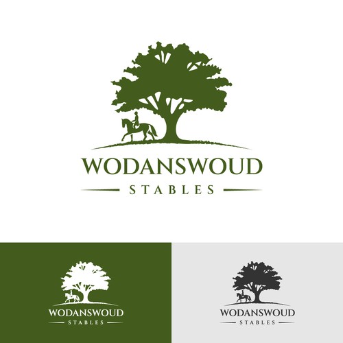 Oak tree design with the title 'Classic Elite Stable Logo'