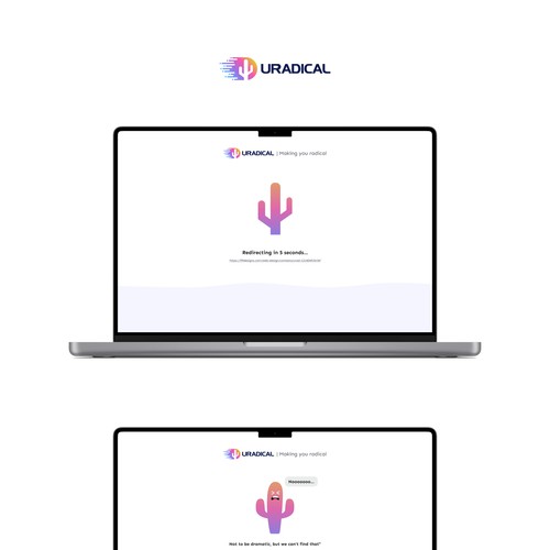 Mobile website with the title 'uRadical - Making you radical'